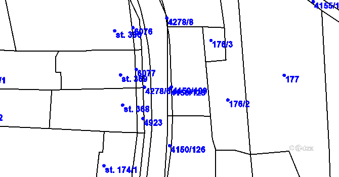 Parcela st. 4150/125 v KÚ Kožlany, Katastrální mapa