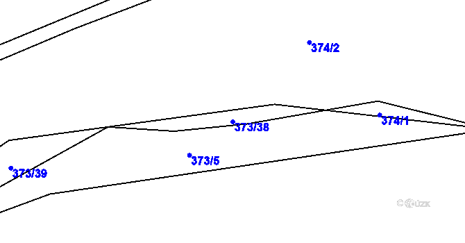 Parcela st. 373/38 v KÚ Bohumilice u Kožlí, Katastrální mapa