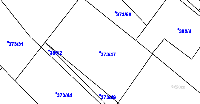 Parcela st. 373/47 v KÚ Bohumilice u Kožlí, Katastrální mapa
