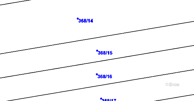 Parcela st. 368/15 v KÚ Kožušany, Katastrální mapa
