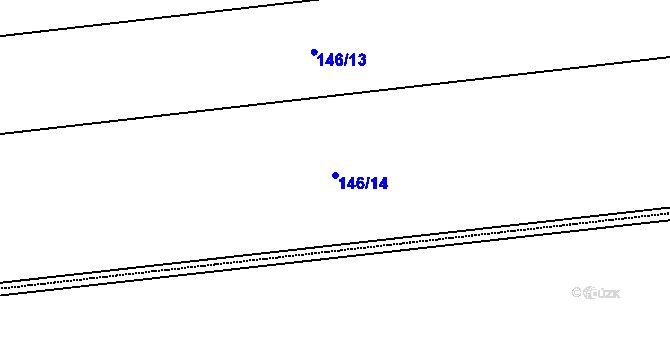 Parcela st. 146/14 v KÚ Tážaly, Katastrální mapa