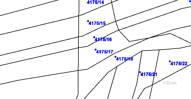 Parcela st. 4175/17 v KÚ Kožušice, Katastrální mapa