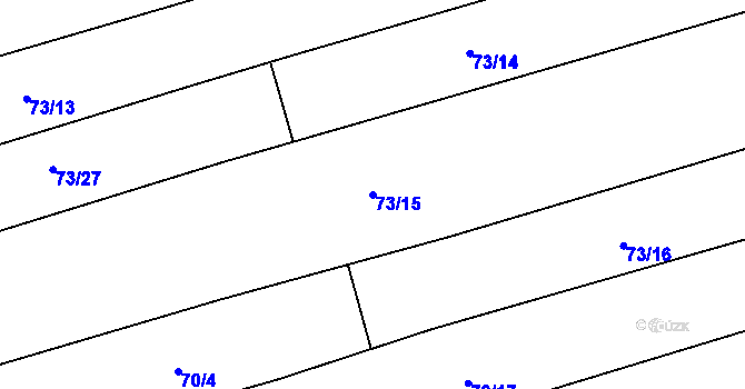 Parcela st. 73/15 v KÚ Krabčice u Roudnice nad Labem, Katastrální mapa