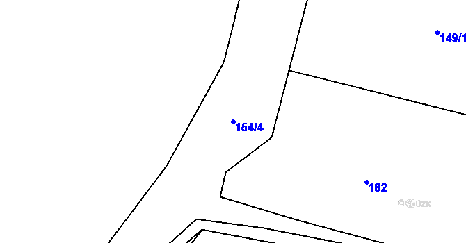 Parcela st. 154/4 v KÚ Krahulčí u Telče, Katastrální mapa