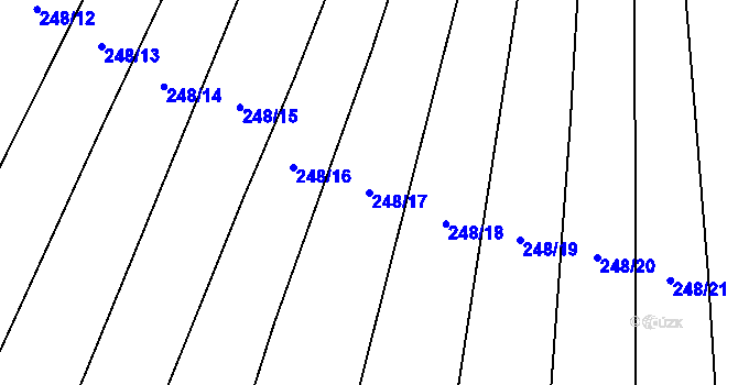 Parcela st. 248/17 v KÚ Krahulčí u Telče, Katastrální mapa