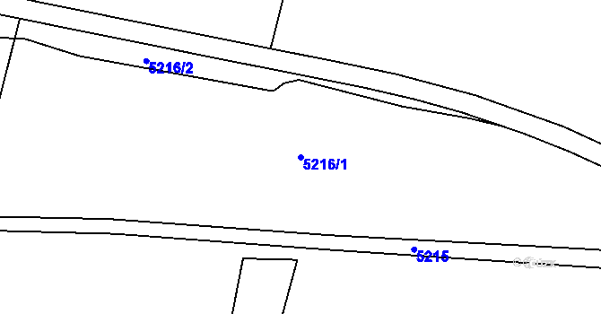 Parcela st. 5216/1 v KÚ Krahulov, Katastrální mapa