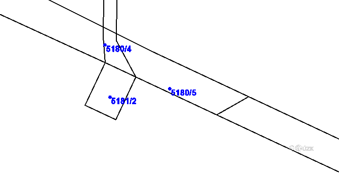 Parcela st. 5180/5 v KÚ Krahulov, Katastrální mapa