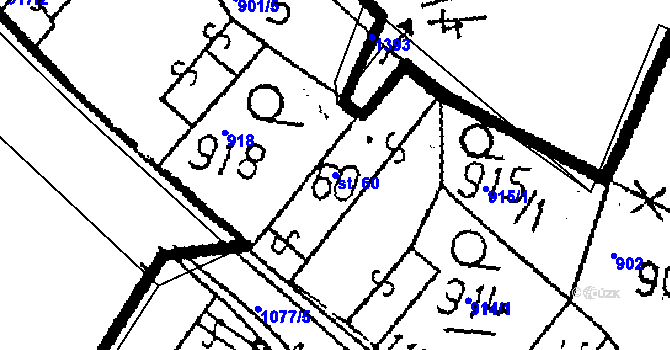 Parcela st. 60 v KÚ Žandov, Katastrální mapa