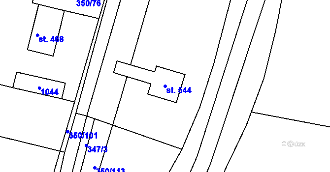 Parcela st. 544 v KÚ Kralice na Hané, Katastrální mapa