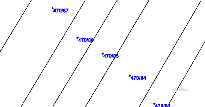 Parcela st. 470/85 v KÚ Kralice na Hané, Katastrální mapa