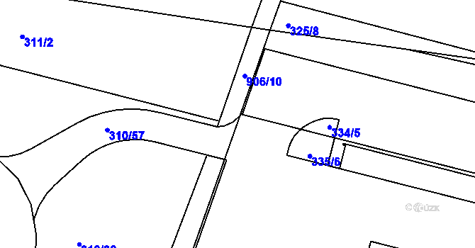 Parcela st. 335/8 v KÚ Kralice na Hané, Katastrální mapa