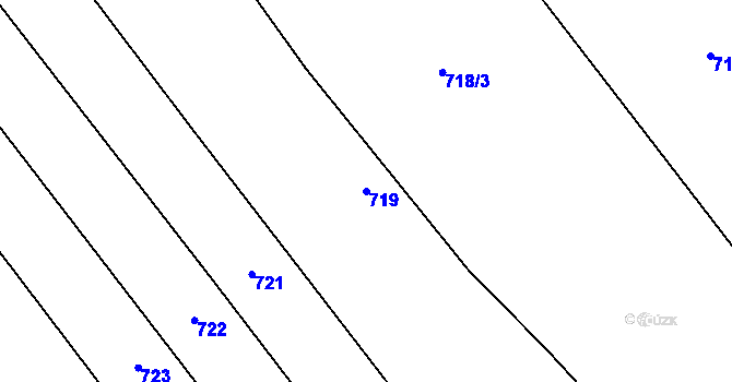Parcela st. 719 v KÚ Chmelovice, Katastrální mapa
