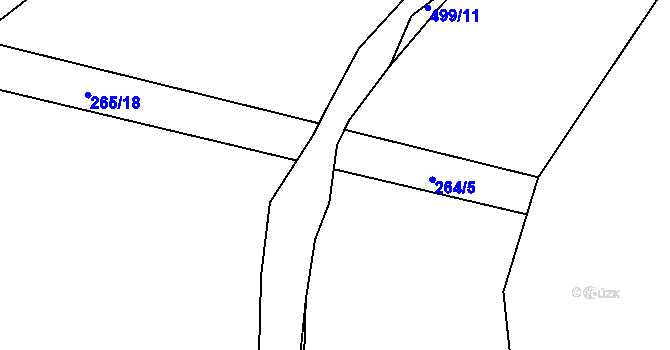 Parcela st. 264/12 v KÚ Podoliby, Katastrální mapa