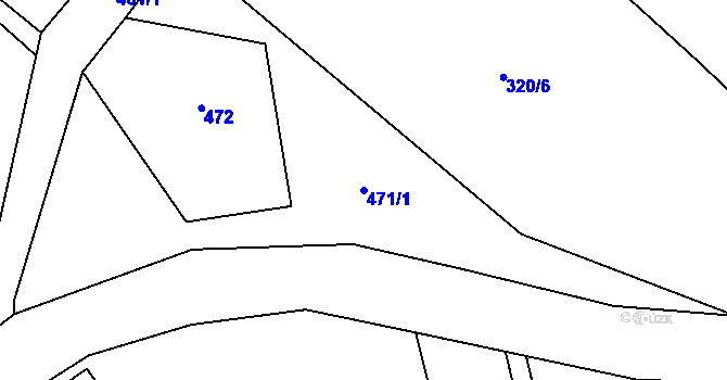 Parcela st. 471/1 v KÚ Podoliby, Katastrální mapa