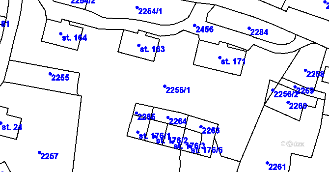 Parcela st. 2256/1 v KÚ Červený Potok, Katastrální mapa