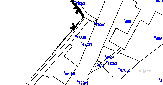 Parcela st. 472/1 v KÚ Dolní Hedeč, Katastrální mapa