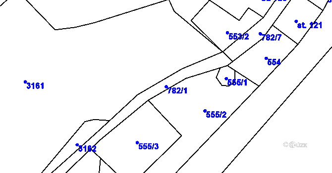 Parcela st. 782/1 v KÚ Dolní Hedeč, Katastrální mapa