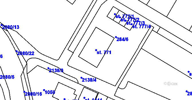 Parcela st. 771 v KÚ Králíky, Katastrální mapa
