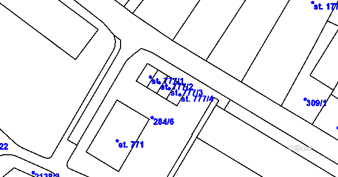 Parcela st. 777/3 v KÚ Králíky, Katastrální mapa