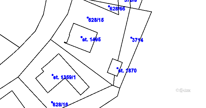 Parcela st. 570/15 v KÚ Králíky, Katastrální mapa