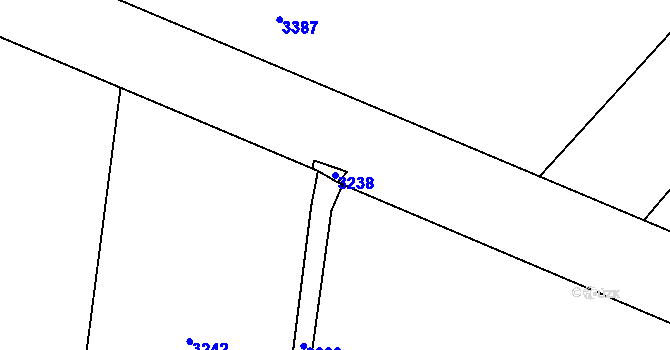 Parcela st. 3238 v KÚ Králíky, Katastrální mapa