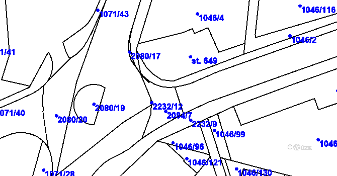 Parcela st. 2232/11 v KÚ Králíky, Katastrální mapa