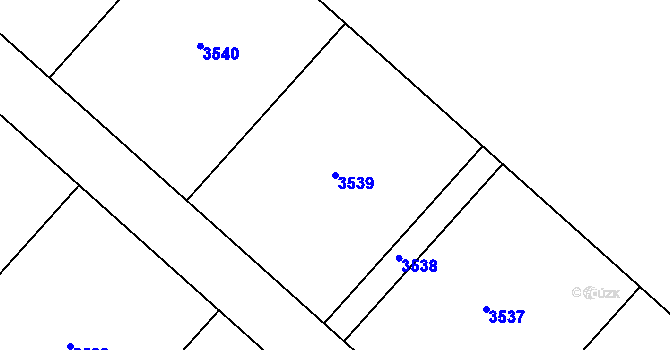 Parcela st. 3539 v KÚ Králíky, Katastrální mapa