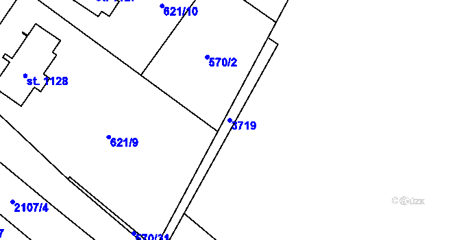 Parcela st. 3719 v KÚ Králíky, Katastrální mapa