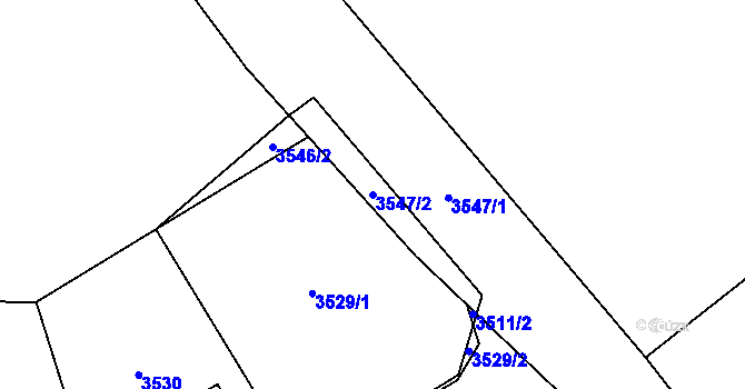 Parcela st. 3547/2 v KÚ Králíky, Katastrální mapa