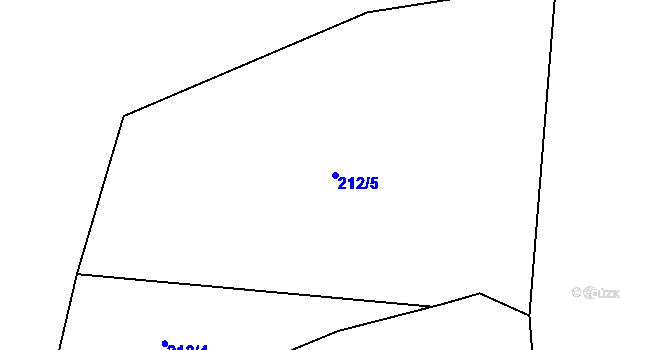 Parcela st. 212/5 v KÚ Králova Lhota, Katastrální mapa