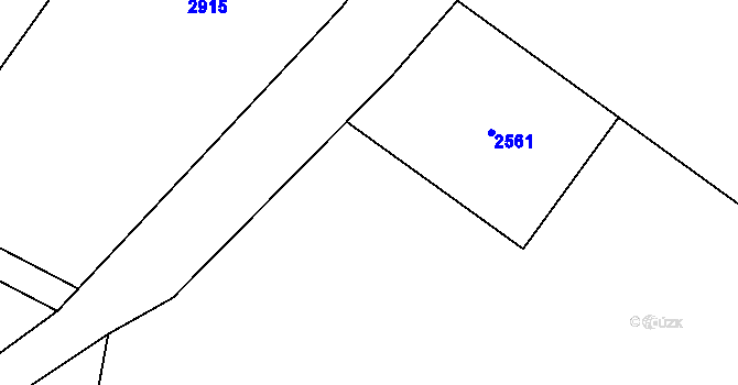 Parcela st. 725/1 v KÚ Laziště, Katastrální mapa