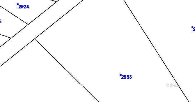 Parcela st. 725/33 v KÚ Laziště, Katastrální mapa