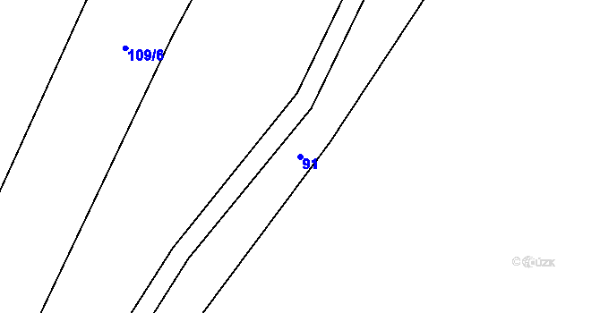 Parcela st. 91 v KÚ Probulov, Katastrální mapa
