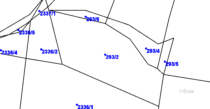 Parcela st. 293/2 v KÚ Probulov, Katastrální mapa