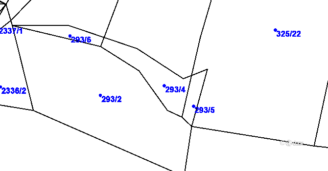 Parcela st. 293/4 v KÚ Probulov, Katastrální mapa