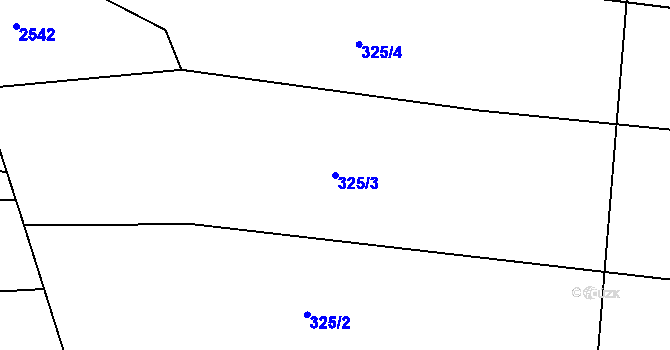 Parcela st. 325/3 v KÚ Probulov, Katastrální mapa
