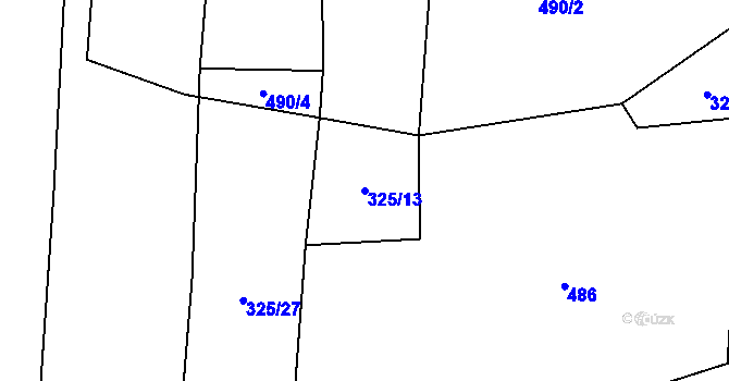 Parcela st. 325/13 v KÚ Probulov, Katastrální mapa