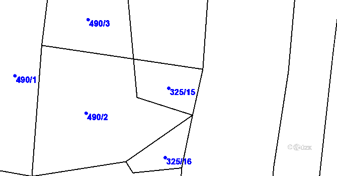 Parcela st. 325/15 v KÚ Probulov, Katastrální mapa