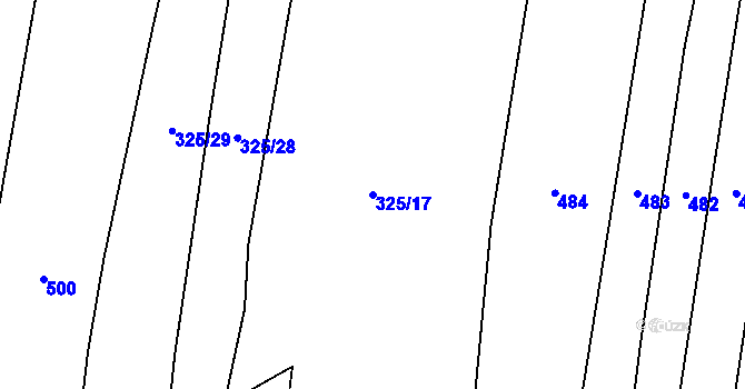 Parcela st. 325/17 v KÚ Probulov, Katastrální mapa