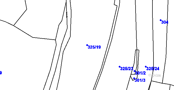 Parcela st. 325/19 v KÚ Probulov, Katastrální mapa