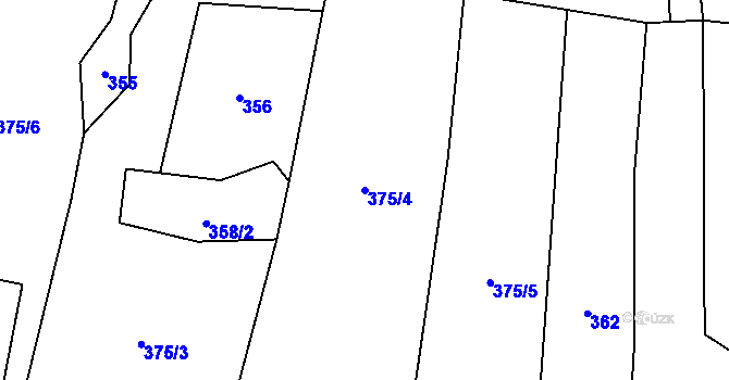 Parcela st. 375/4 v KÚ Probulov, Katastrální mapa