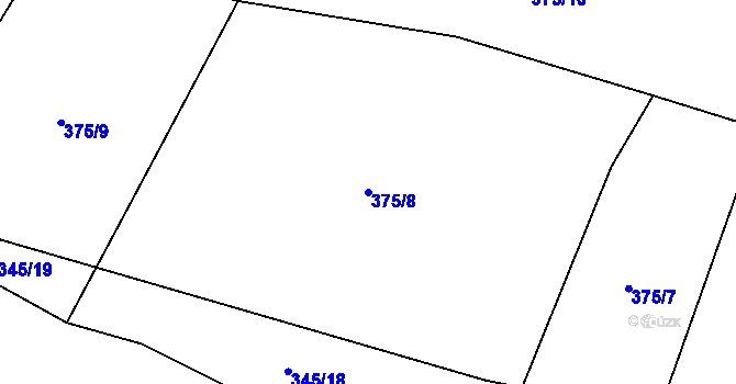 Parcela st. 375/8 v KÚ Probulov, Katastrální mapa