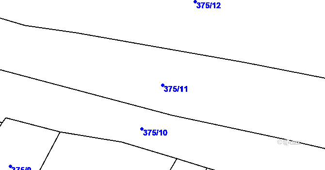 Parcela st. 375/11 v KÚ Probulov, Katastrální mapa
