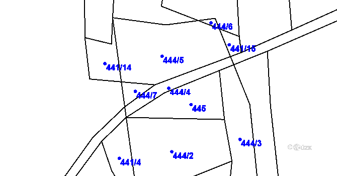 Parcela st. 444/4 v KÚ Probulov, Katastrální mapa