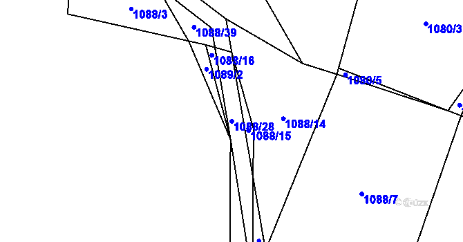 Parcela st. 1088/28 v KÚ Probulov, Katastrální mapa