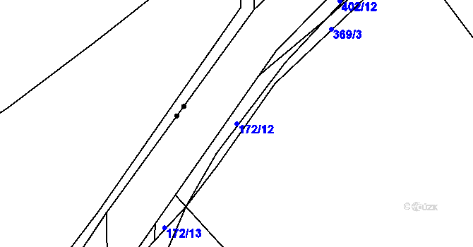 Parcela st. 172/12 v KÚ Královice, Katastrální mapa