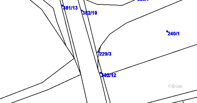 Parcela st. 229/3 v KÚ Královice, Katastrální mapa
