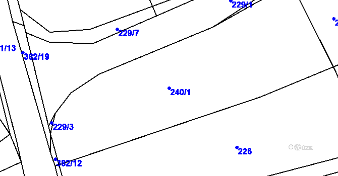 Parcela st. 240/1 v KÚ Královice, Katastrální mapa