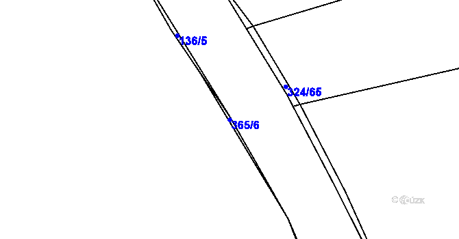 Parcela st. 365/6 v KÚ Královice, Katastrální mapa