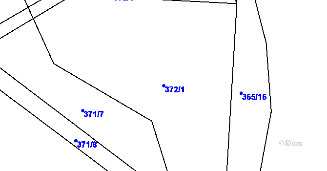 Parcela st. 372/1 v KÚ Královice, Katastrální mapa
